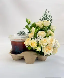 Coffee with rose 1